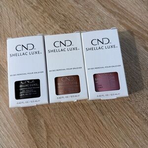 CND Shellac Luxe Gel Polish Set - Black, Coral & Pink